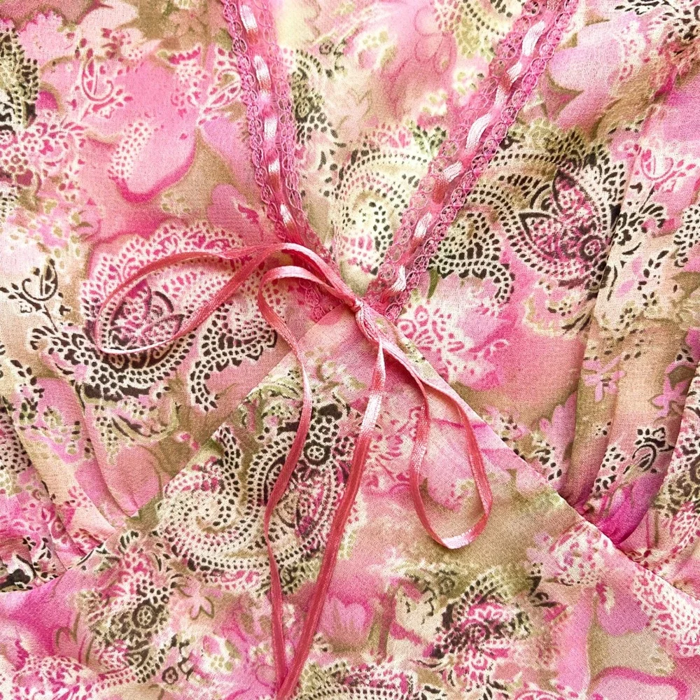 YK Zero Zero Fairy Babydoll Paisley Print Sleeveless Top
